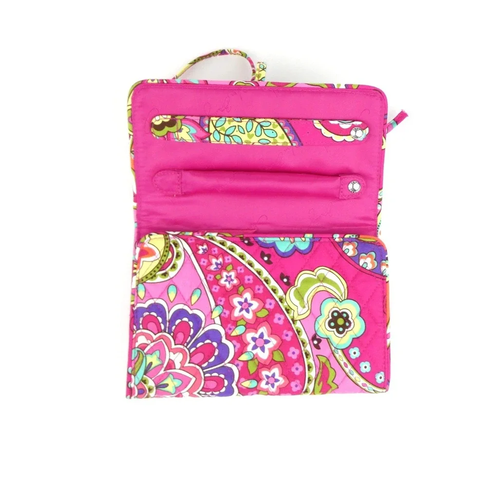 Vera Bradley Pink Swirls All Wrapped Up Jewelry Organizer